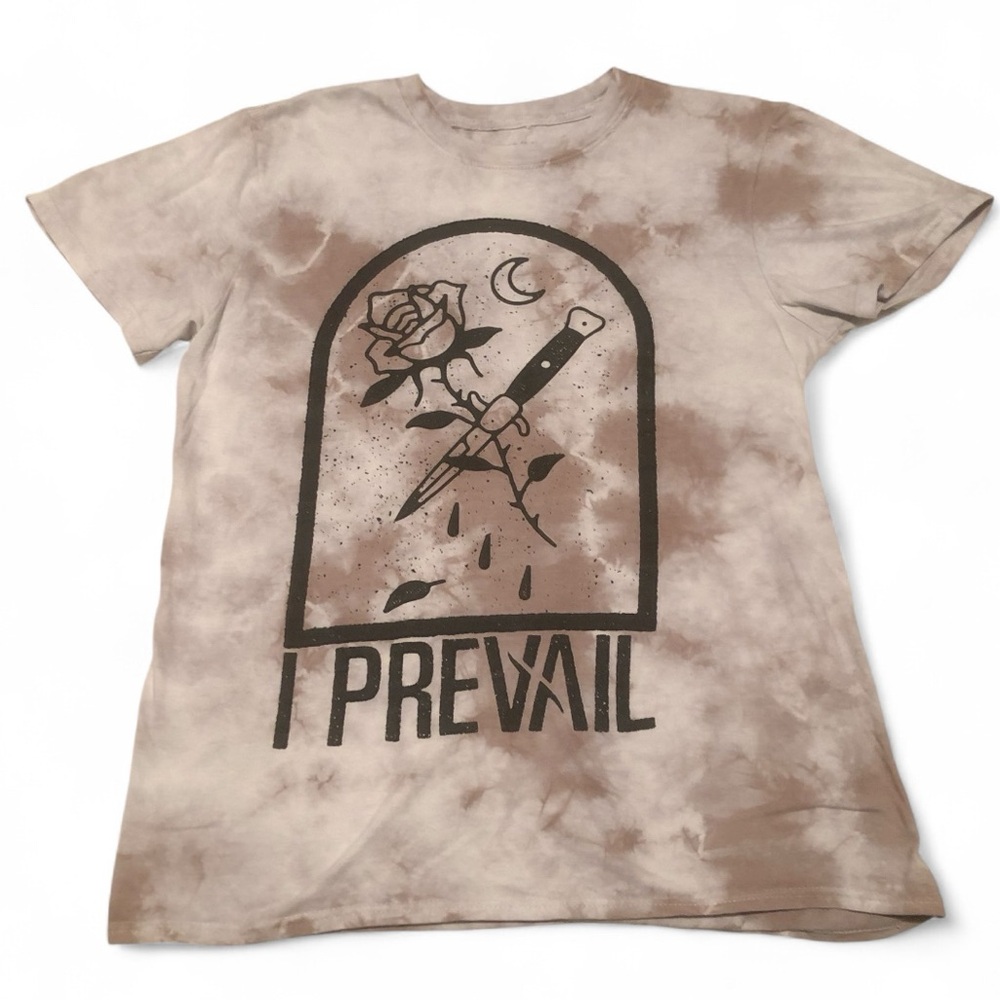 I Prevail Switchblade Kings Road Concert Shirt Brown and Gray Tye Dye